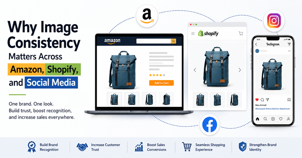 Why Image Consistency Matters Across Amazon, Shopify, and Social Media  - Cover Image